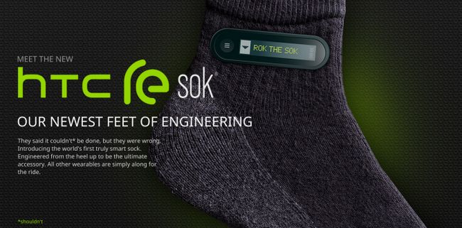 Fotografía - [Poisson d'Avril] HTC annonce le RE Sok, Les Chaussettes Smartest vos pieds ne portent jamais